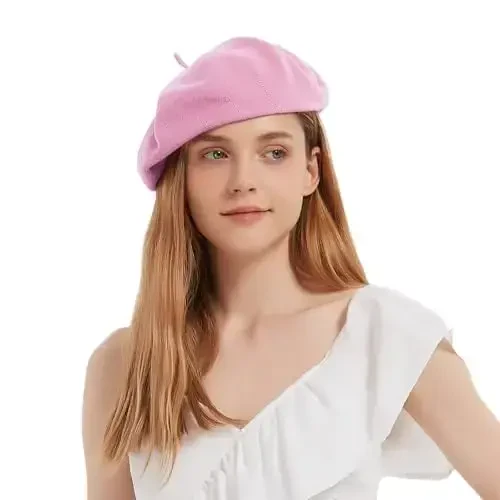 ZARSIO Cotton French Beret Hat Summer Knitted Soft Thin Beret Hat Slouchy Loose Painters Hat Solid Color for Women - 3