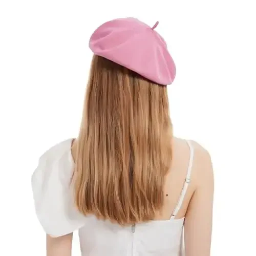 ZARSIO Cotton French Beret Hat Summer Knitted Soft Thin Beret Hat Slouchy Loose Painters Hat Solid Color for Women - 4