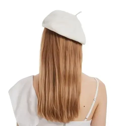 ZARSIO Cotton French Beret Hat Summer Knitted Soft Thin Beret Hat Slouchy Loose Painters Hat Solid Color for Women - 4