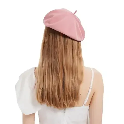 ZARSIO Cotton French Beret Hat Summer Knitted Soft Thin Beret Hat Slouchy Loose Painters Hat Solid Color for Women - 4