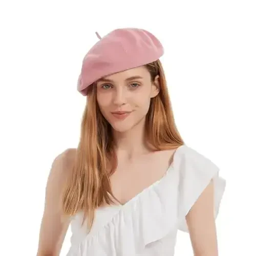 ZARSIO Cotton French Beret Hat Summer Knitted Soft Thin Beret Hat Slouchy Loose Painters Hat Solid Color for Women - 5