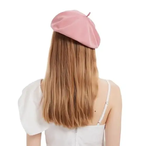 ZARSIO Cotton French Beret Hat Summer Knitted Soft Thin Beret Hat Slouchy Loose Painters Hat Solid Color for Women - 4