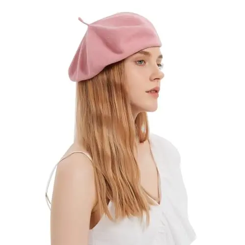 ZARSIO Cotton French Beret Hat Summer Knitted Soft Thin Beret Hat Slouchy Loose Painters Hat Solid Color for Women - 6