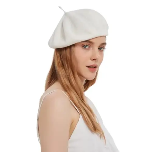 ZARSIO Paxta Fransuz Beret Shapka Yozgi Trikotaj Yumshoq Yupqa Beret Shapka Bo'sh Rassomlar Shapka Ayollar uchun Qattiq Rang - 3