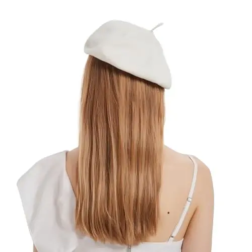 ZARSIO Paxta Fransuz Beret Shapka Yozgi Trikotaj Yumshoq Yupqa Beret Shapka Bo'sh Rassomlar Shapka Ayollar uchun Qattiq Rang - 4