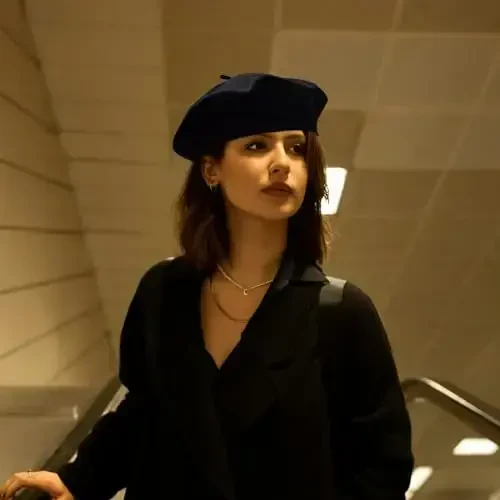 ZARSIO Paxta Frantsuz Bere Shlyapa Yozgi Triko Yumshoq Yupqa Bere Shlyapa Bo'shashgan Rassomlar Shlyapasi Bir Xil Rangli Ayollar Uchun - 6