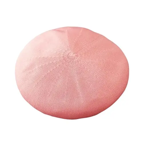 ZARSIO Summer French Beret Breathable Thin Beret Hat Solid Color Beanie for Women Lady - 2
