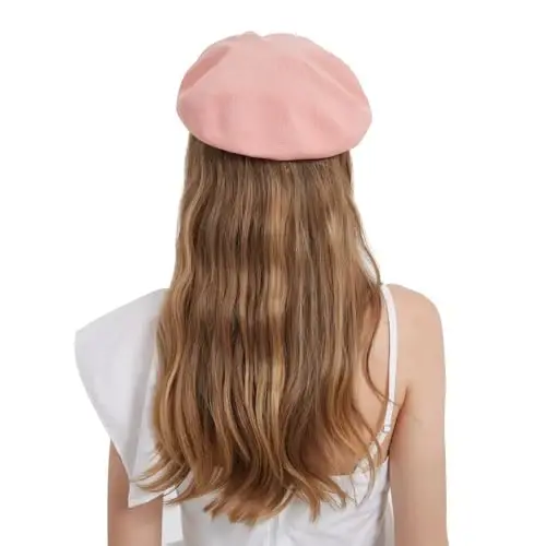 ZARSIO Summer French Beret Breathable Thin Beret Hat Solid Color Beanie for Women Lady - 6