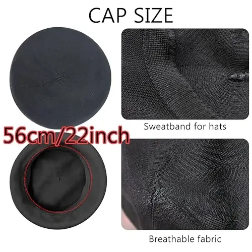 ZARSIO Summer French Beret Breathable Thin Beret Hat Solid Color Beanie for Women Lady - 1
