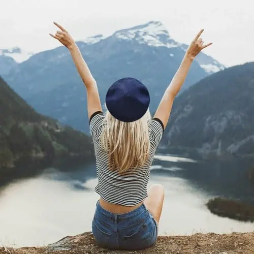 ZARSIO Summer French Beret Breathable Thin Beret Hat Solid Color Beanie for Women Lady - 2