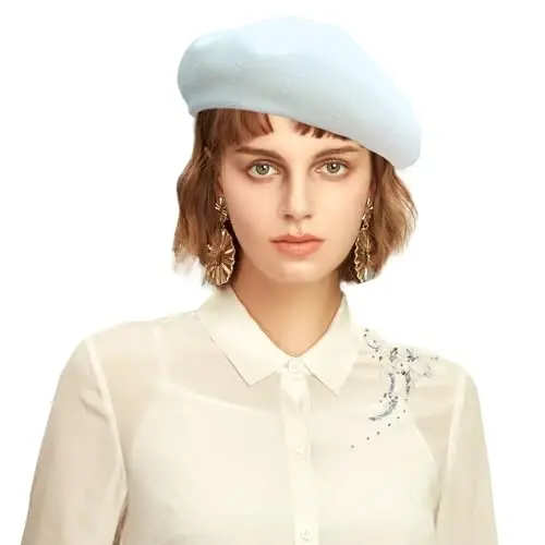 ZARSIO Summer French Beret Breathable Thin Beret Hat Solid Color Beanie for Women Lady - ZARSIO (1)