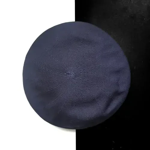 ZARSIO Summer French Beret Breathable Thin Beret Hat Solid Color Beanie for Women Lady - 7