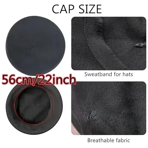 ZARSIO Yozgi Frantsuz Bereti Nafas Oluvchan Yupqa Beret Shlyapa Ayollar uchun Qattiq Rangli Beanie - 1