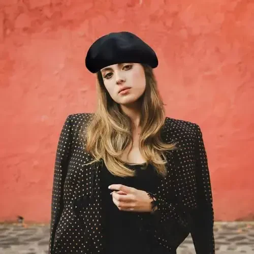 ZARSIO Yozgi Frantsuz Bereti Nafas Oluvchan Yupqa Beret Shlyapa Ayollar uchun Qattiq Rangli Beanie - 3