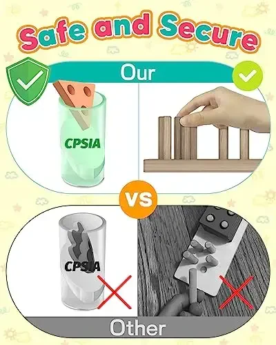 Zartores Montessori o'g'il bolalar va qizlar uchun 1 2 3 yoshli o'yinchoqlar, 2-4 yoshdagi bolalar uchun yog'och shakl saralash o'yinchoqlari, 1-3 yoshli bolalar uchun o'quv o'yinchoqlari jumboqlari tug'ilgan kun sovg'asi 1-3 yosh - 4