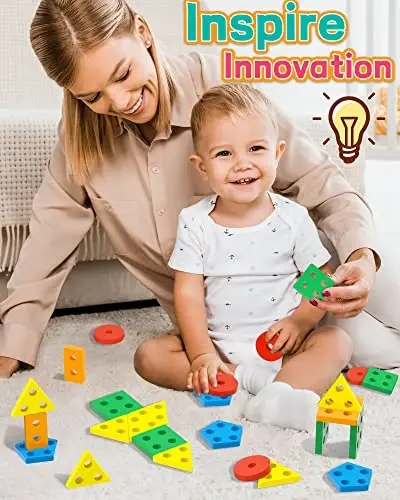 Zartores Montessori Oyuncakları 1 2 3 Yaşındaki Erkek ve Kız Çocuklar İçin, 2-4 0-2 Yaş Aralığı İçin Ahşap Duyusal Oyuncaklar, 1 2 Yaşındaki Erkek Kız Doğum Günü Hediyeleri, Eğitici Bebek Öğrenme Bulmaca Oyuncakları - 3