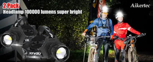 Zaryadlanuvchi LED Peshona chirog'i 1080 Lumen, Super Yorqin Peshona Chiroq Feneri 5 Yoritish rejimi bilan, IPX6 Suv o'tkazmaydigan, Kemping, Yürish, Baliq ovlash, Velosipedda yurish uchun zumlanuvchi faralar (2 dona) (2 dona peshona chirog'i2) - 7