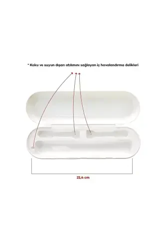 Защитный чехол для зубной щетки Oral B, дорожный футляр для хранения, гигиенический, белый. - 2