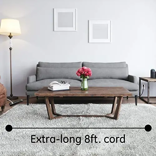 Защитный сетевой фильтр GE с 6 розетками, удлинитель на 8 футов, сетевой фильтр, 1300 джоулей, плоская вилка, защитные крышки с поворотным замком, индикатор защиты, сертифицированный UL, черный, 33662 - 4