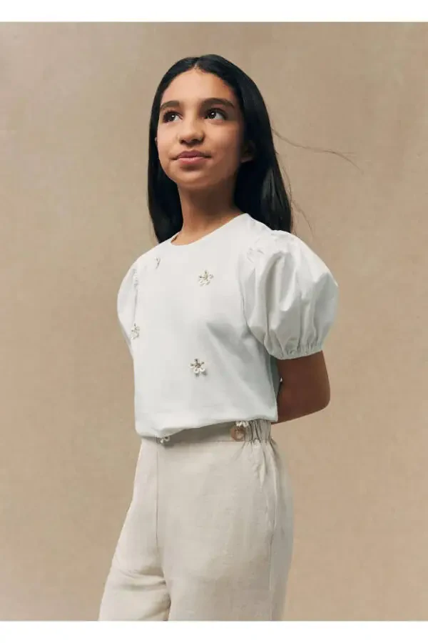 Застегнутые льняные брюки - 1