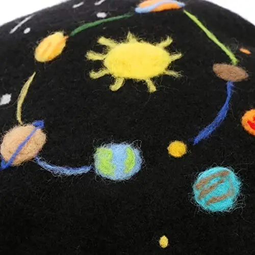 Zasy Casual Wool Beret Hat Classic French Artist Beanies Handmade Cap for Women - 3