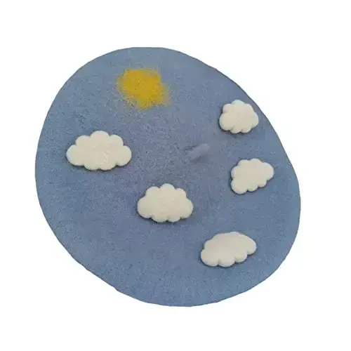 Zasy Casual Wool Beret Hat Classic French Artist Beanies Handmade Cap for Women - 6