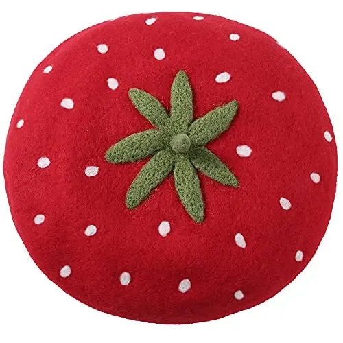 Zasy Casual Wool Beret Hat Classic French Artist Beanies Handmade Cap for Women - 3
