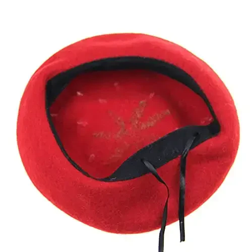Zasy Casual Wool Beret Hat Classic French Artist Beanies Handmade Cap for Women - 5