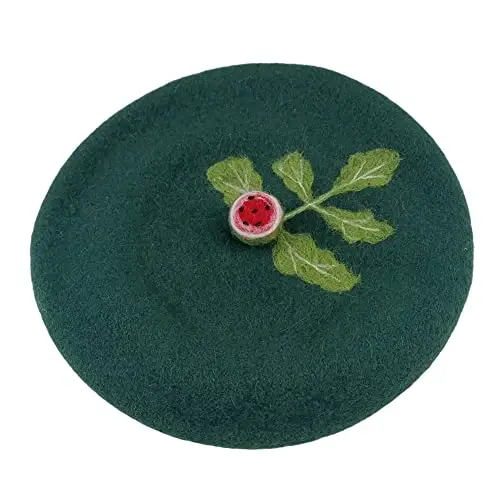 Zasy Casual Wool Beret Hat Classic French Artist Beanies Handmade Cap for Women - 2