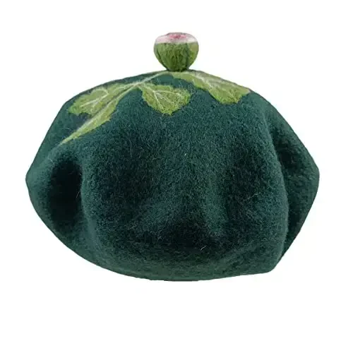 Zasy Casual Wool Beret Hat Classic French Artist Beanies Handmade Cap for Women - 6