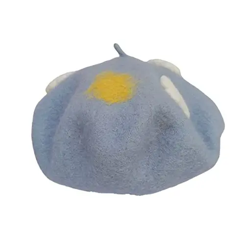 Zasy Günlük Yün Bere Şapka Klasik Fransız Ressam Beanie El Yapımı Kadın Şapkası - 7