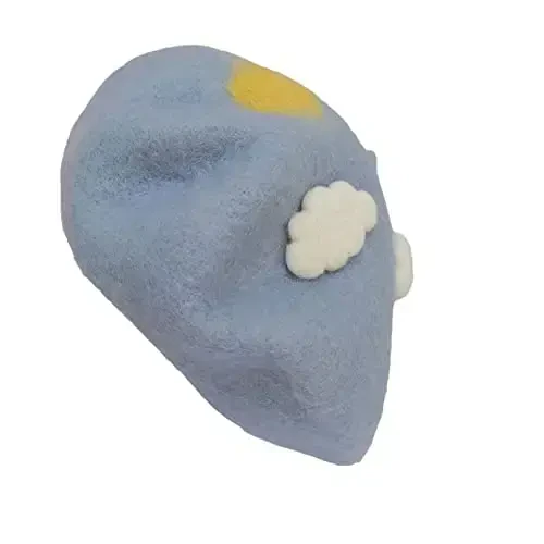 Zasy Casual Wool Beret Hat Classic French Artist Beanies Handmade Cap for Women - 5
