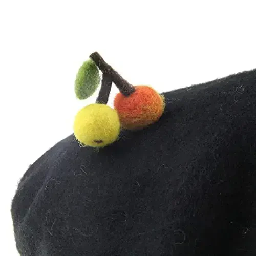 Zasy Casual Wool Beret Hat Classic French Artist Beanies Handmade Cap for Women - 5