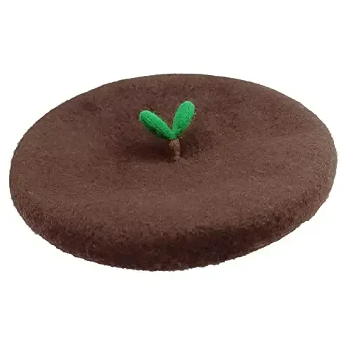 Zasy Casual Wool Beret Hat Classic French Artist Beanies Handmade Cap for Women - 3