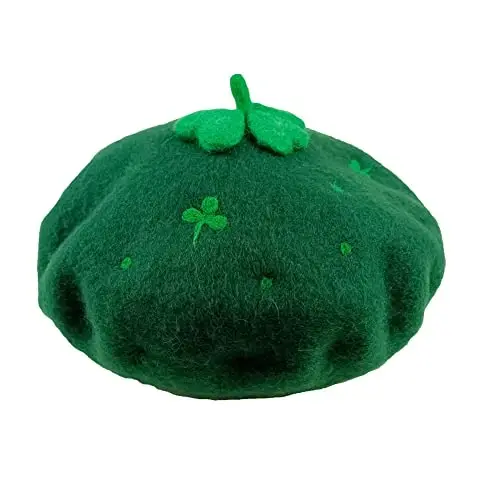 Zasy Casual Wool Beret Hat Classic French Artist Beanies Handmade Cap for Women - 3