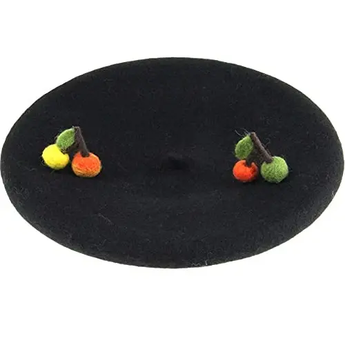 Zasy Casual Wool Beret Hat Classic French Artist Beanies Handmade Cap for Women - 2