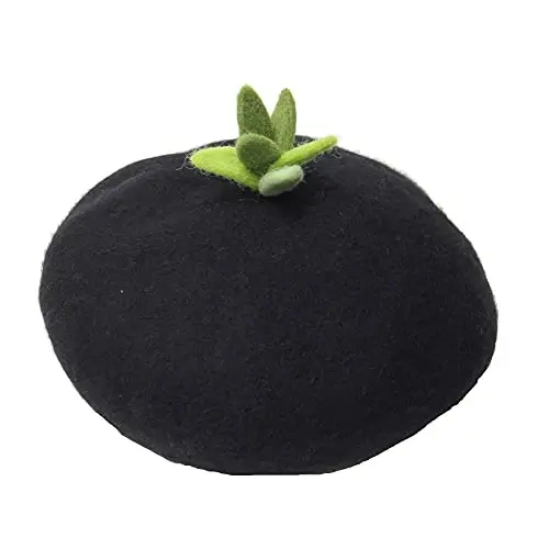 Zasy Casual Wool Beret Hat Classic French Artist Beanies Handmade Cap for Women - 4