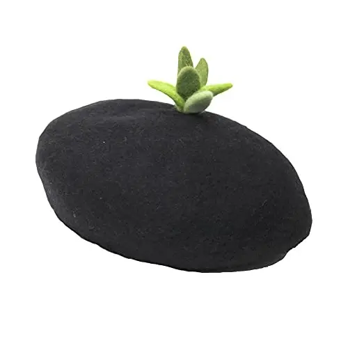 Zasy Casual Wool Beret Hat Classic French Artist Beanies Handmade Cap for Women - 5