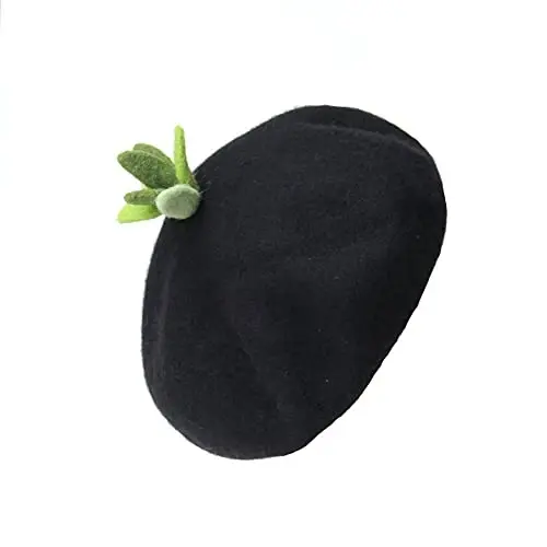 Zasy Casual Wool Beret Hat Classic French Artist Beanies Handmade Cap for Women - 6