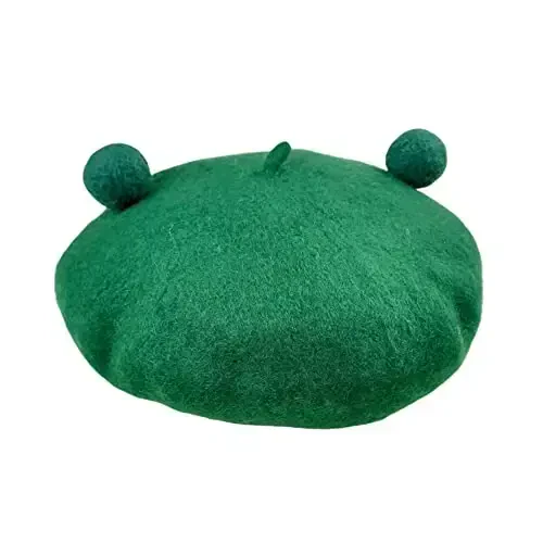 Zasy jun yün beret qo'lda tayyorlangan yün paypoq multfilmli beanies frantsuz ayollar qizlar kepkasi - 4