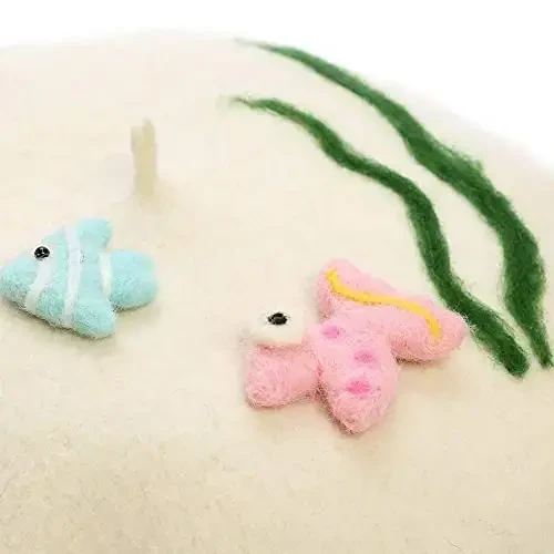 Zasy Wool Beret hat Handmade Wool Felt Cartoons Beanies French Women Girls Cap - 7