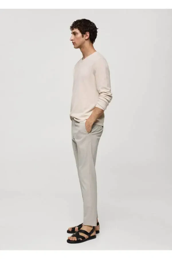 Зауженные брюки Chino из сержа - 8