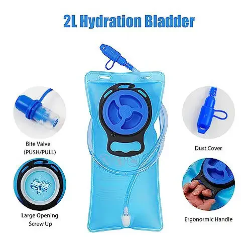 Zavothy 2L Gidratatsiya Xaltasi bilan Gidratatsiya Orqa Xaltasi Piyoda Yurish, Yugurish, Velosipedda Yurish uchun - 6