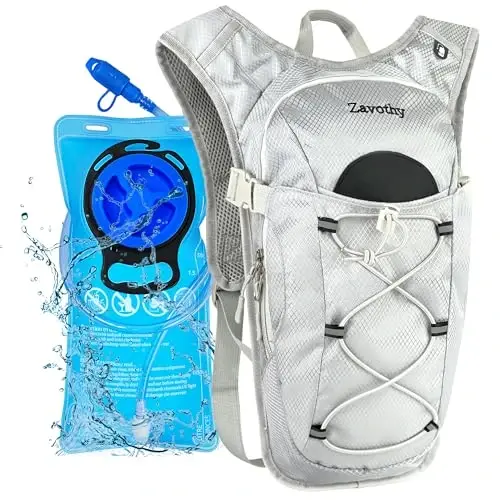 Zavothy Hydration Backpack with 2L Hydration Bladder Water Backpack for Hiking Hydration Pack for Running Cycling Hiking 
