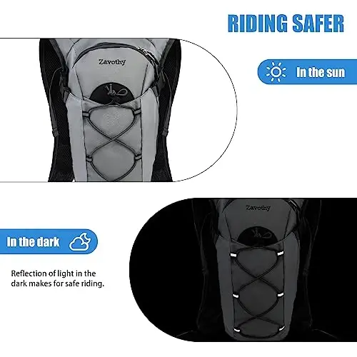 Zavothy Hydration Backpack with 2L Hydration Bladder Water Backpack for Hiking Hydration Pack for Running Cycling Hiking - 5