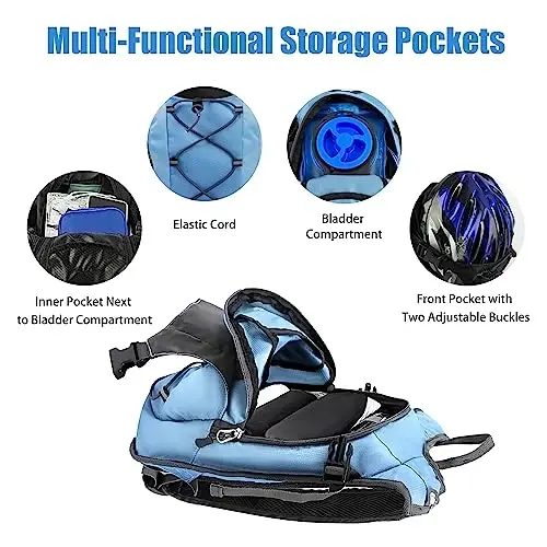 Zavothy Hydration Backpack with 2L Hydration Bladder Water Backpack for Hiking Hydration Pack for Running Cycling Hiking - 4
