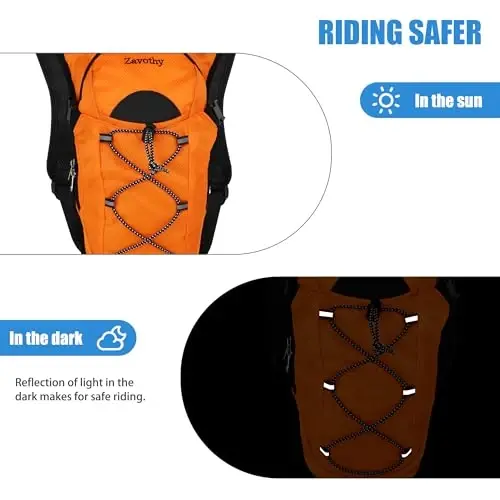 Zavothy Hydration Backpack, 2L Hydration Bladder bilan Trekking uchun suv xaltasi, Yugurish, Velosipedda yurish va Trekking uchun Hydration Pack - 5