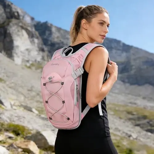 Zavothy Hydration Backpack, 2L Hydration Bladder bilan yurish uchun suv xaltasi, yugurish, velosipedda yurish va piyoda sayr qilish uchun gidratsiya to'plami. - 6