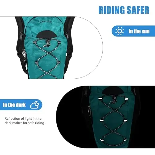 Zavothy Hydration Backpack, 2L Hydration Bladder bilan yurish uchun suv xaltasi, yugurish, velosipedda yurish va sayohat uchun gidratatsiya xaltasi. - 5