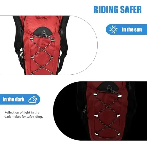 Zavothy Hydration Backpack, 2L Hydration Bladder bilan yurish uchun suv xaltasi, yugurish, velosipedda yurish va sayr qilish uchun gidratsiya to'plami - 5